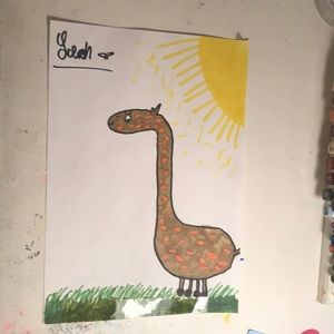 A giraffes drawing